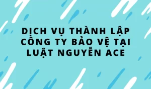Điều kiện thành lập công ty bảo vệ 8 Dịch vụ thành lập công ty bảo vệ